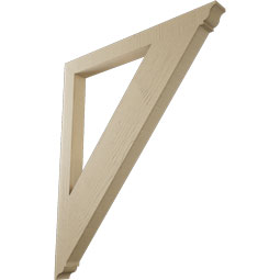 Ekena Millwork - BKTUR035X40X48TRA01RCPR - Timberthane Faux Wood Traditional Style Bracket, Traditional Ends, 3 1/2"W x 40"D x 48"H, Primed Tan
