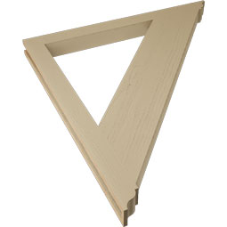 Ekena Millwork - BKTUR035X44X48TRA01RCPR - Timberthane Faux Wood Traditional Style Bracket, Traditional Ends, 3 1/2"W x 44"D x 48"H, Primed Tan
