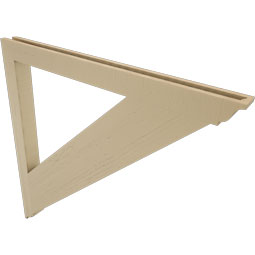Ekena Millwork - BKTUR035X46X46TRA01RCPR - Timberthane Faux Wood Traditional Style Bracket, Traditional Ends, 3 1/2"W x 46"D x 46"H, Primed Tan