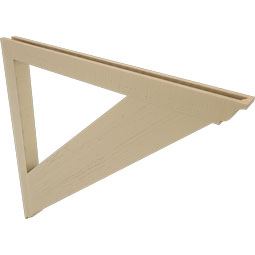 Ekena Millwork - BKTUR035X48X48TRA01RCPR - Timberthane Faux Wood Traditional Style Bracket, Traditional Ends, 3 1/2"W x 48"D x 48"H, Primed Tan