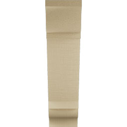 Ekena Millwork - BKTUR055X18X22TRA01RCPR - Timberthane Faux Wood Traditional Style Bracket, Traditional Ends, 5 1/2"W x 18"D x 22"H, Primed Tan