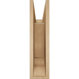 Ekena Millwork - BKTUR055X18X22TRA01RCPR - Timberthane Faux Wood Traditional Style Bracket, Traditional Ends, 5 1/2"W x 18"D x 22"H, Primed Tan
