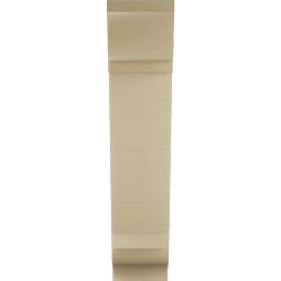 Ekena Millwork - BKTUR055X18X26TRA01RCPR - Timberthane Faux Wood Traditional Style Bracket, Traditional Ends, 5 1/2"W x 18"D x 26"H, Primed Tan