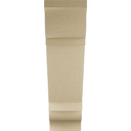 Ekena Millwork - BKTUR055X20X20TRA01RCPR - Timberthane Faux Wood Traditional Style Bracket, Traditional Ends, 5 1/2"W x 20"D x 20"H, Primed Tan