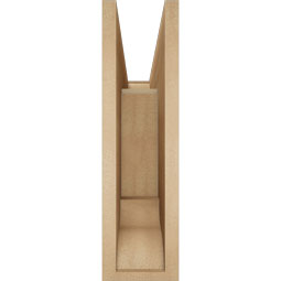 Ekena Millwork - BKTUR055X20X20TRA01RCPR - Timberthane Faux Wood Traditional Style Bracket, Traditional Ends, 5 1/2"W x 20"D x 20"H, Primed Tan