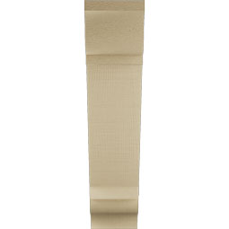 Ekena Millwork - BKTUR055X20X24TRA01RCPR - Timberthane Faux Wood Traditional Style Bracket, Traditional Ends, 5 1/2"W x 20"D x 24"H, Primed Tan