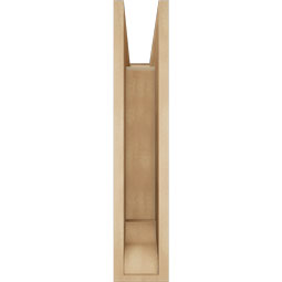 Ekena Millwork - BKTUR055X20X28TRA01RCPR - Timberthane Faux Wood Traditional Style Bracket, Traditional Ends, 5 1/2"W x 20"D x 28"H, Primed Tan