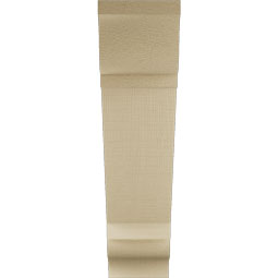 Ekena Millwork - BKTUR055X22X22TRA01RCPR - Timberthane Faux Wood Traditional Style Bracket, Traditional Ends, 5 1/2"W x 22"D x 22"H, Primed Tan