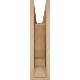 Ekena Millwork - BKTUR055X22X22TRA01RCPR - Timberthane Faux Wood Traditional Style Bracket, Traditional Ends, 5 1/2"W x 22"D x 22"H, Primed Tan