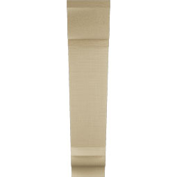 Ekena Millwork - BKTUR055X22X26TRA01RCPR - Timberthane Faux Wood Traditional Style Bracket, Traditional Ends, 5 1/2"W x 22"D x 26"H, Primed Tan