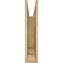 Ekena Millwork - BKTUR055X22X26TRA01RCPR - Timberthane Faux Wood Traditional Style Bracket, Traditional Ends, 5 1/2"W x 22"D x 26"H, Primed Tan