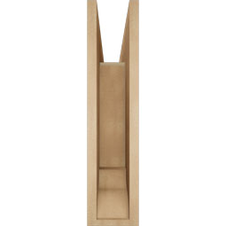 Ekena Millwork - BKTUR055X24X24TRA01RCPR - Timberthane Faux Wood Traditional Style Bracket, Traditional Ends, 5 1/2"W x 24"D x 24"H, Primed Tan