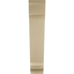 Ekena Millwork - BKTUR055X24X28TRA01RCPR - Timberthane Faux Wood Traditional Style Bracket, Traditional Ends, 5 1/2"W x 24"D x 28"H, Primed Tan