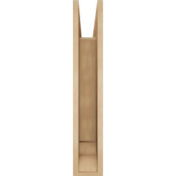 Ekena Millwork - BKTUR055X24X32TRA01RCPR - Timberthane Faux Wood Traditional Style Bracket, Traditional Ends, 5 1/2"W x 24"D x 32"H, Primed Tan