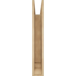 Ekena Millwork - BKTUR055X24X36TRA01RCPR - Timberthane Faux Wood Traditional Style Bracket, Traditional Ends, 5 1/2"W x 24"D x 36"H, Primed Tan