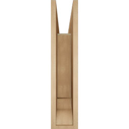Ekena Millwork - BKTUR055X26X26TRA01RCPR - Timberthane Faux Wood Traditional Style Bracket, Traditional Ends, 5 1/2"W x 26"D x 26"H, Primed Tan