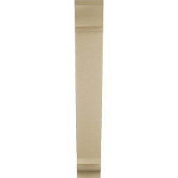 Ekena Millwork - BKTUR055X26X38TRA01RCPR - Timberthane Faux Wood Traditional Style Bracket, Traditional Ends, 5 1/2"W x 26"D x 38"H, Primed Tan