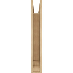 Ekena Millwork - BKTUR055X26X38TRA01RCPR - Timberthane Faux Wood Traditional Style Bracket, Traditional Ends, 5 1/2"W x 26"D x 38"H, Primed Tan