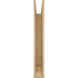 Ekena Millwork - BKTUR055X28X40TRA01RCPR - Timberthane Faux Wood Traditional Style Bracket, Traditional Ends, 5 1/2"W x 28"D x 40"H, Primed Tan
