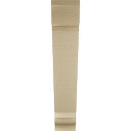 Ekena Millwork - BKTUR055X30X30TRA01RCPR - Timberthane Faux Wood Traditional Style Bracket, Traditional Ends, 5 1/2"W x 30"D x 30"H, Primed Tan