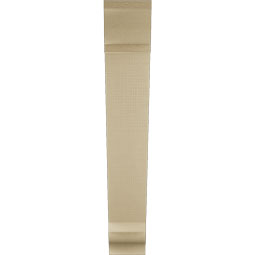 Ekena Millwork - BKTUR055X30X34TRA01RCPR - Timberthane Faux Wood Traditional Style Bracket, Traditional Ends, 5 1/2"W x 30"D x 34"H, Primed Tan