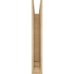 Ekena Millwork - BKTUR055X30X38TRA01RCPR - Timberthane Faux Wood Traditional Style Bracket, Traditional Ends, 5 1/2"W x 30"D x 38"H, Primed Tan