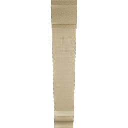 Ekena Millwork - BKTUR055X32X32TRA01RCPR - Timberthane Faux Wood Traditional Style Bracket, Traditional Ends, 5 1/2"W x 32"D x 32"H, Primed Tan