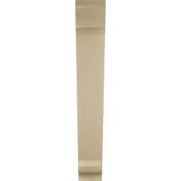 Ekena Millwork - BKTUR055X32X38TRA01RCPR - Timberthane Faux Wood Traditional Style Bracket, Traditional Ends, 5 1/2"W x 32"D x 38"H, Primed Tan