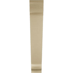 Ekena Millwork - BKTUR055X34X34TRA01RCPR - Timberthane Faux Wood Traditional Style Bracket, Traditional Ends, 5 1/2"W x 34"D x 34"H, Primed Tan