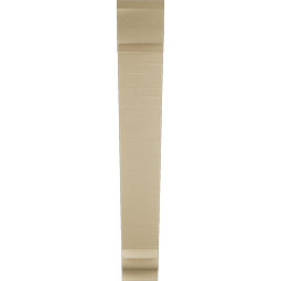 Ekena Millwork - BKTUR055X34X38TRA01RCPR - Timberthane Faux Wood Traditional Style Bracket, Traditional Ends, 5 1/2"W x 34"D x 38"H, Primed Tan
