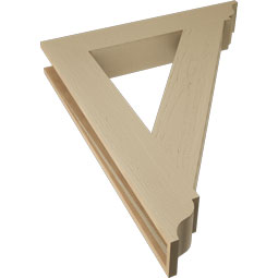 Ekena Millwork - BKTUR055X34X42TRA01RCPR - Timberthane Faux Wood Traditional Style Bracket, Traditional Ends, 5 1/2"W x 34"D x 42"H, Primed Tan