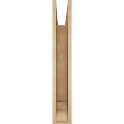 Ekena Millwork - BKTUR055X36X36TRA01RCPR - Timberthane Faux Wood Traditional Style Bracket, Traditional Ends, 5 1/2"W x 36"D x 36"H, Primed Tan