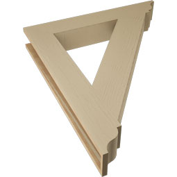 Ekena Millwork - BKTUR055X36X42TRA01RCPR - Timberthane Faux Wood Traditional Style Bracket, Traditional Ends, 5 1/2"W x 36"D x 42"H, Primed Tan