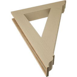 Ekena Millwork - BKTUR055X36X44TRA01RCPR - Timberthane Faux Wood Traditional Style Bracket, Traditional Ends, 5 1/2"W x 36"D x 44"H, Primed Tan