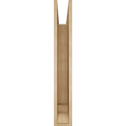 Ekena Millwork - BKTUR055X38X38TRA01RCPR - Timberthane Faux Wood Traditional Style Bracket, Traditional Ends, 5 1/2"W x 38"D x 38"H, Primed Tan