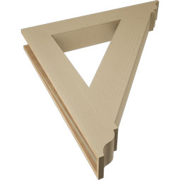 Ekena Millwork - BKTUR055X38X42TRA01RCPR - Timberthane Faux Wood Traditional Style Bracket, Traditional Ends, 5 1/2"W x 38"D x 42"H, Primed Tan