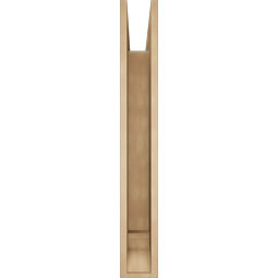 Ekena Millwork - BKTUR055X40X40TRA01RCPR - Timberthane Faux Wood Traditional Style Bracket, Traditional Ends, 5 1/2"W x 40"D x 40"H, Primed Tan