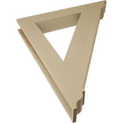 Ekena Millwork - BKTUR055X40X48TRA01RCPR - Timberthane Faux Wood Traditional Style Bracket, Traditional Ends, 5 1/2"W x 40"D x 48"H, Primed Tan