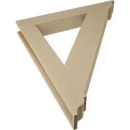 Ekena Millwork - BKTUR055X42X48TRA01RCPR - Timberthane Faux Wood Traditional Style Bracket, Traditional Ends, 5 1/2"W x 42"D x 48"H, Primed Tan
