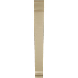 Ekena Millwork - BKTUR055X44X48TRA01RCPR - Timberthane Faux Wood Traditional Style Bracket, Traditional Ends, 5 1/2"W x 44"D x 48"H, Primed Tan