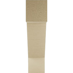 Ekena Millwork - BKTUR035X14X14TRA05RCPR - Timberthane Faux Wood Traditional Style Bracket, Block Ends, 3 1/2"W x 14"D x 14"H, Primed Tan
