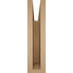 Ekena Millwork - BKTUR035X14X14TRA05RCPR - Timberthane Faux Wood Traditional Style Bracket, Block Ends, 3 1/2"W x 14"D x 14"H, Primed Tan