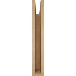 Ekena Millwork - BKTUR035X14X22TRA05RCPR - Timberthane Faux Wood Traditional Style Bracket, Block Ends, 3 1/2"W x 14"D x 22"H, Primed Tan