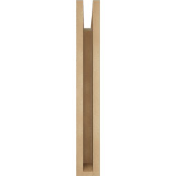 Ekena Millwork - BKTUR035X14X26TRA05RCPR - Timberthane Faux Wood Traditional Style Bracket, Block Ends, 3 1/2"W x 14"D x 26"H, Primed Tan