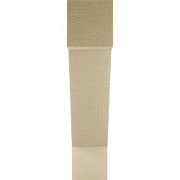 Ekena Millwork - BKTUR035X16X16TRA05RCPR - Timberthane Faux Wood Traditional Style Bracket, Block Ends, 3 1/2"W x 16"D x 16"H, Primed Tan