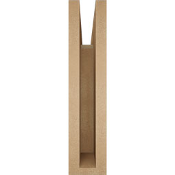 Ekena Millwork - BKTUR035X16X16TRA05RCPR - Timberthane Faux Wood Traditional Style Bracket, Block Ends, 3 1/2"W x 16"D x 16"H, Primed Tan