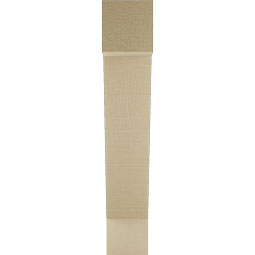 Ekena Millwork - BKTUR035X16X20TRA05RCPR - Timberthane Faux Wood Traditional Style Bracket, Block Ends, 3 1/2"W x 16"D x 20"H, Primed Tan