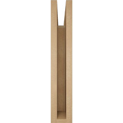 Ekena Millwork - BKTUR035X16X20TRA05RCPR - Timberthane Faux Wood Traditional Style Bracket, Block Ends, 3 1/2"W x 16"D x 20"H, Primed Tan