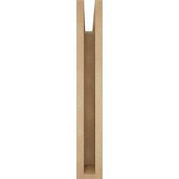 Ekena Millwork - BKTUR035X16X24TRA05RCPR - Timberthane Faux Wood Traditional Style Bracket, Block Ends, 3 1/2"W x 16"D x 24"H, Primed Tan