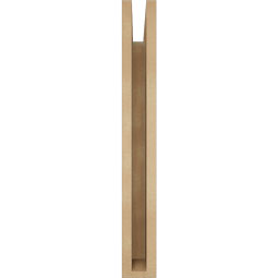 Ekena Millwork - BKTUR035X16X28TRA05RCPR - Timberthane Faux Wood Traditional Style Bracket, Block Ends, 3 1/2"W x 16"D x 28"H, Primed Tan